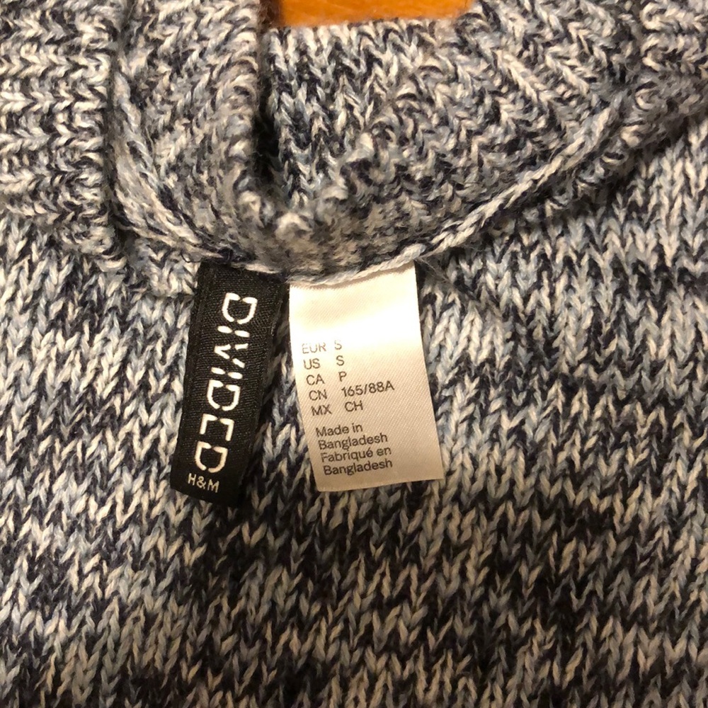 Divided blue patterned sweater - Picture 3 of 3
